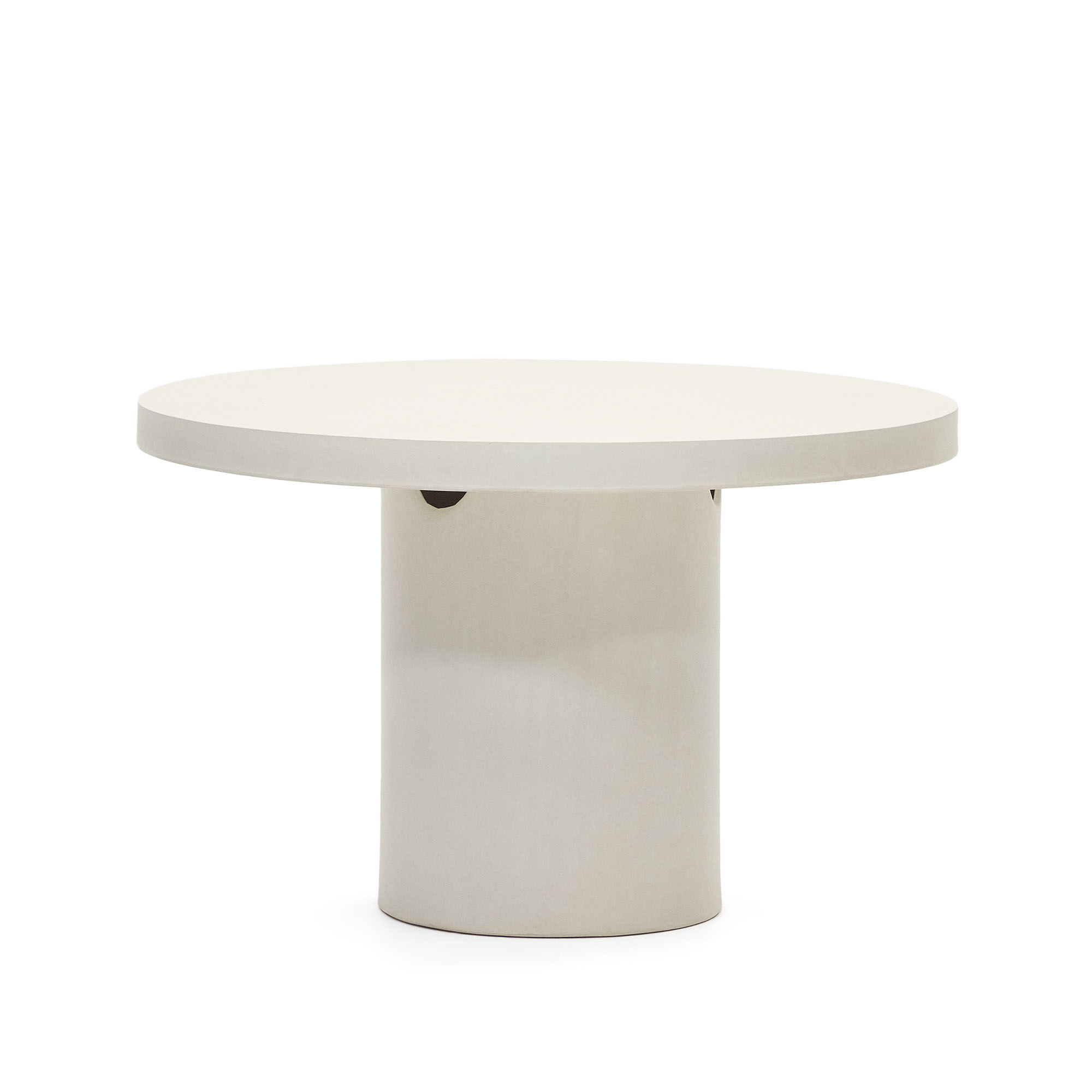 Kave Home Aiguablava Spisebord  Rund Hvid Cement  ø120