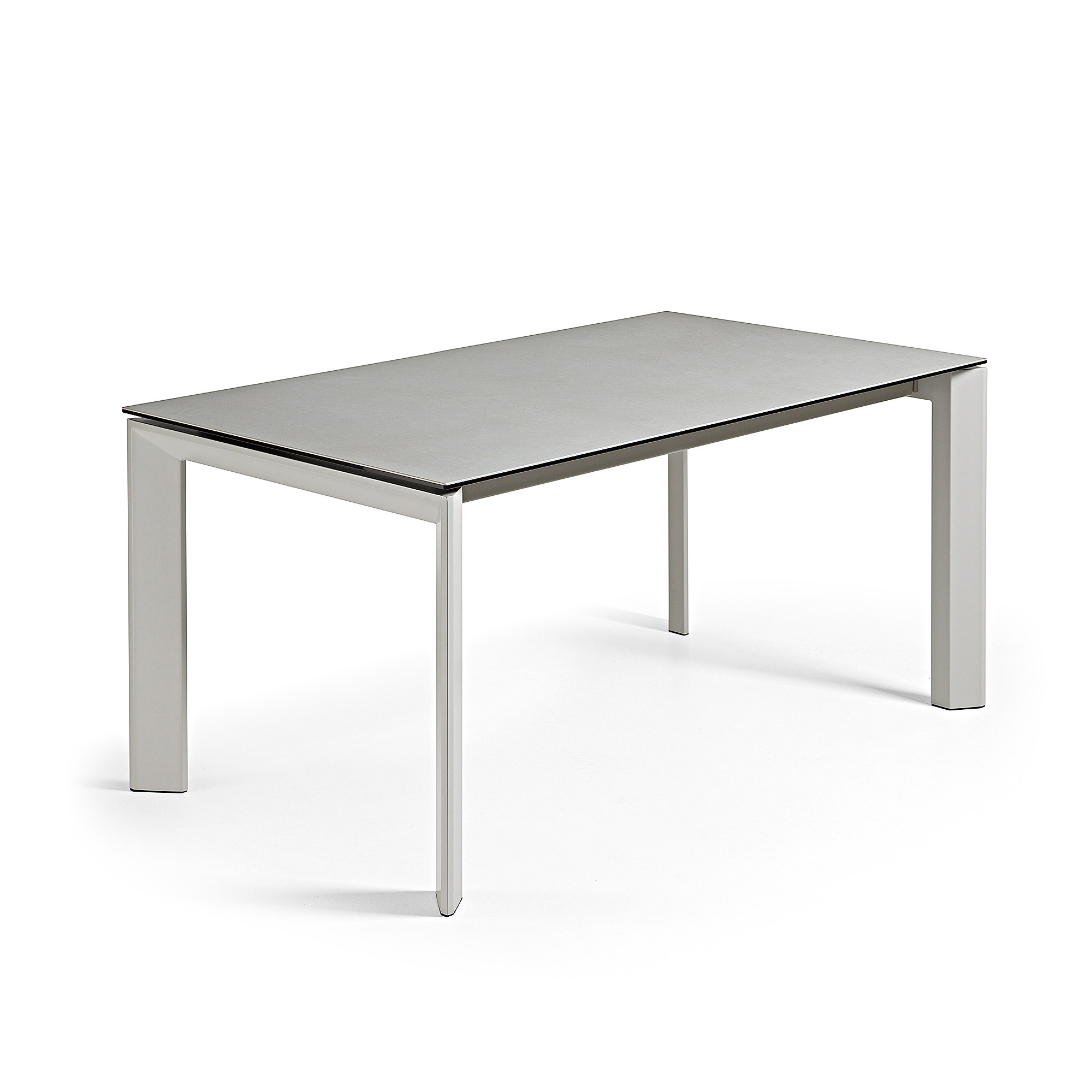 Kave Home Axis Spisebord     Butterflybordplade Hydra Lead Porcelæn Og Grå Stål  140 200