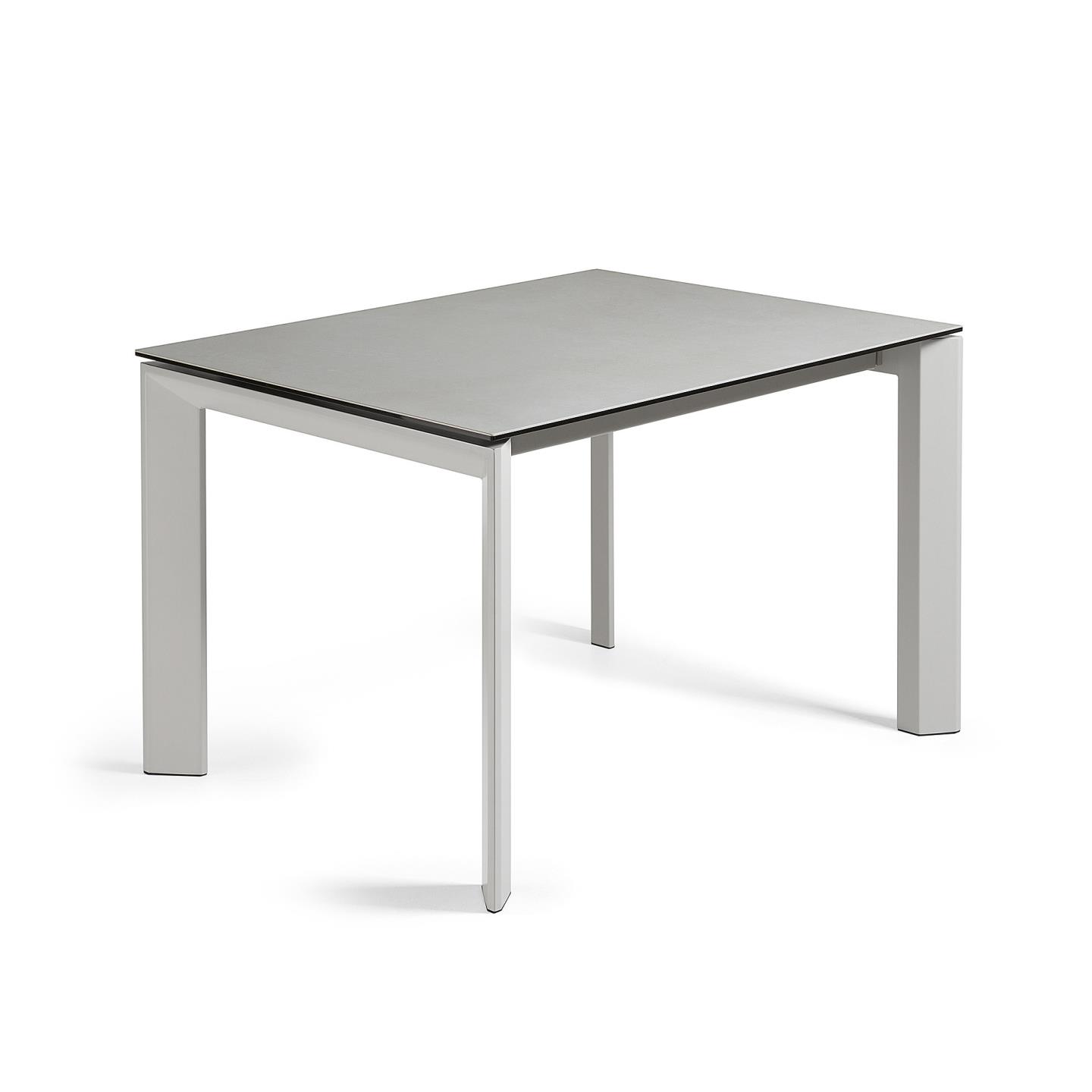 Kave Home Axis Spisebord     Butterflybordplade Hydra Plomo Porcelæn Og Grå Stål  120 180