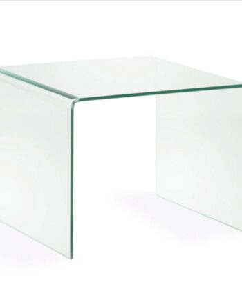 Kave Home Burano Sidebord  Kvadratisk Klar Glas  60x60