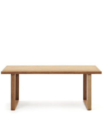 Kave Home Canadell Havebord  Rektangulær Natur Genbrugs Teaktræ  180x90