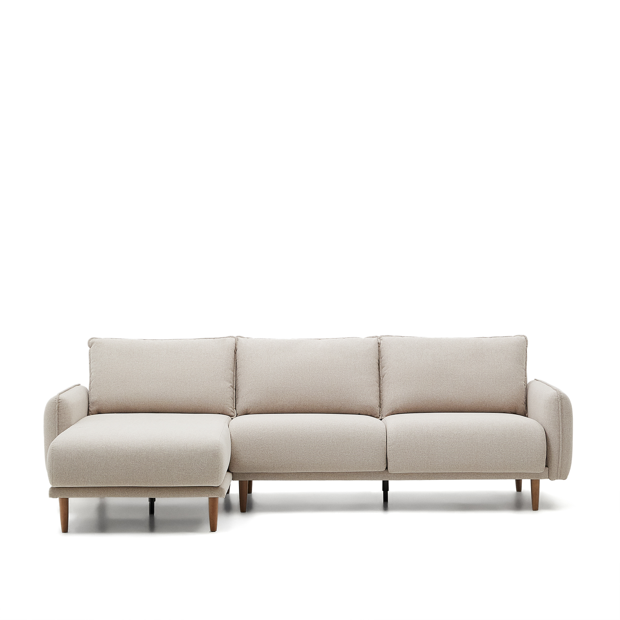 Kave Home Carlota   Pers  Sofa     Venstre Højre Chaiselong Beige Stof  262cm