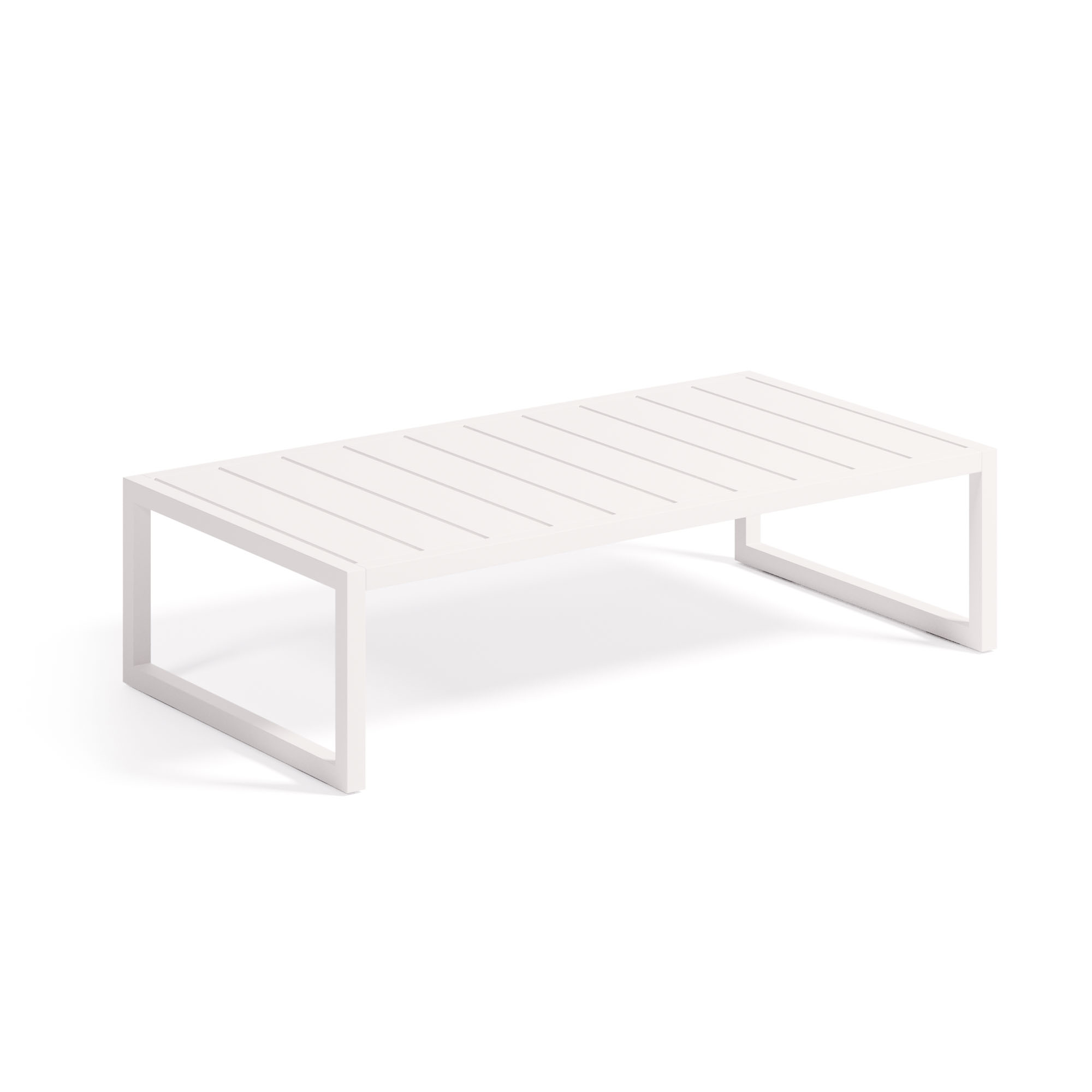 Kave Home Comova Havebord Rektangulær Hvid Aluminium 60x114