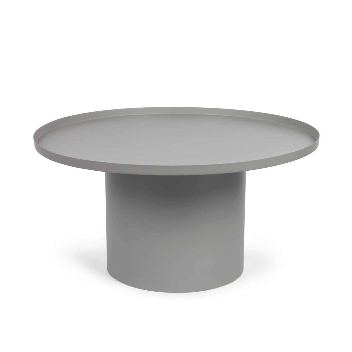 Kave Home Fleksa Sidebord  Rund Grå Jern  ø72