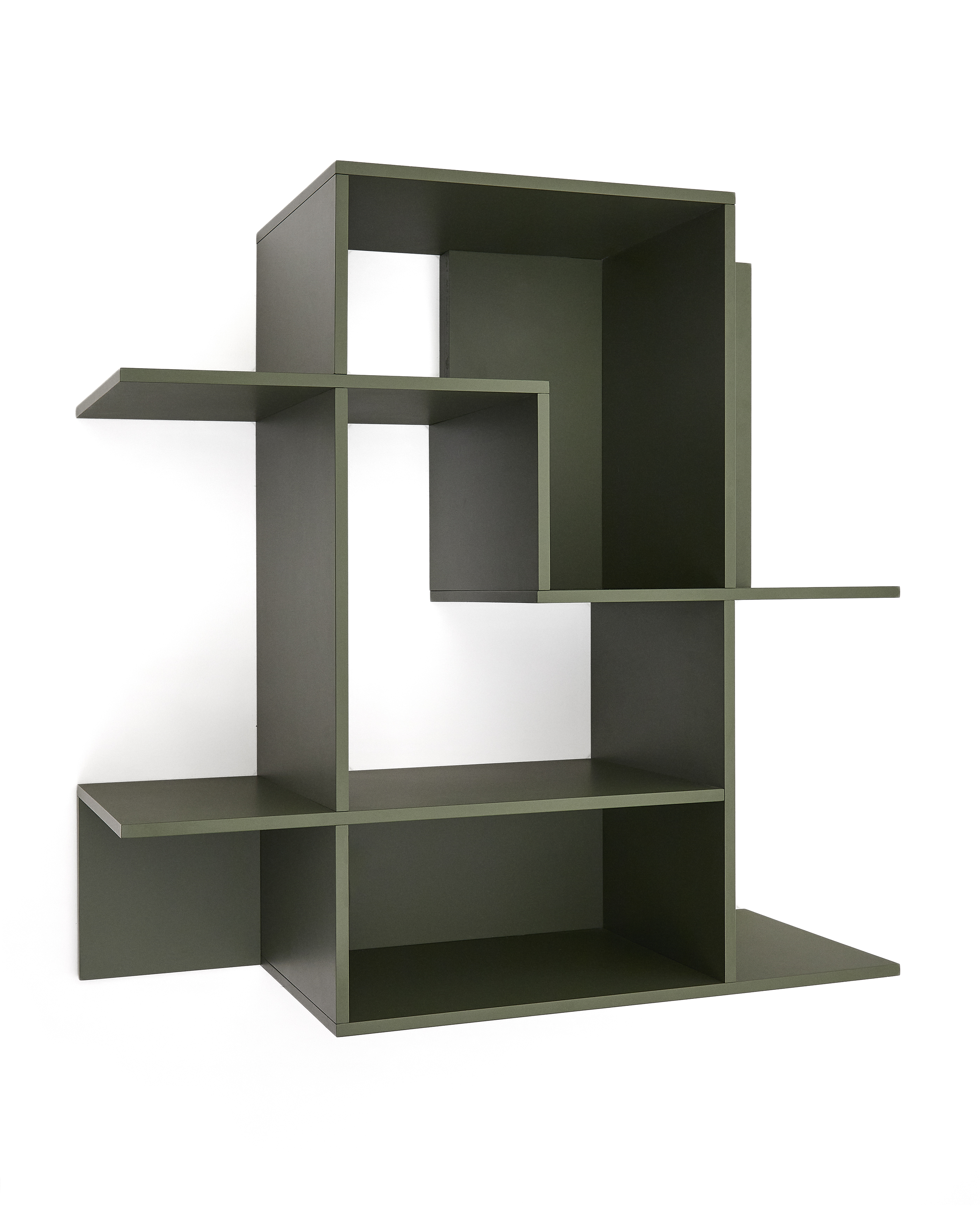 Kave Home Ina Modulopbygget Vægreol Grøn Mdf  80x80