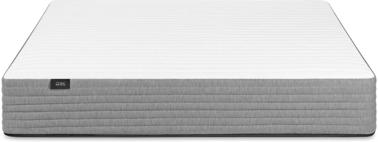 Kave Home Juno Pocketmadras 140x190 Cm Hvid Grå Med Air Gelâ  Adaptive Foam  Pocketfjedre   Memoryskum