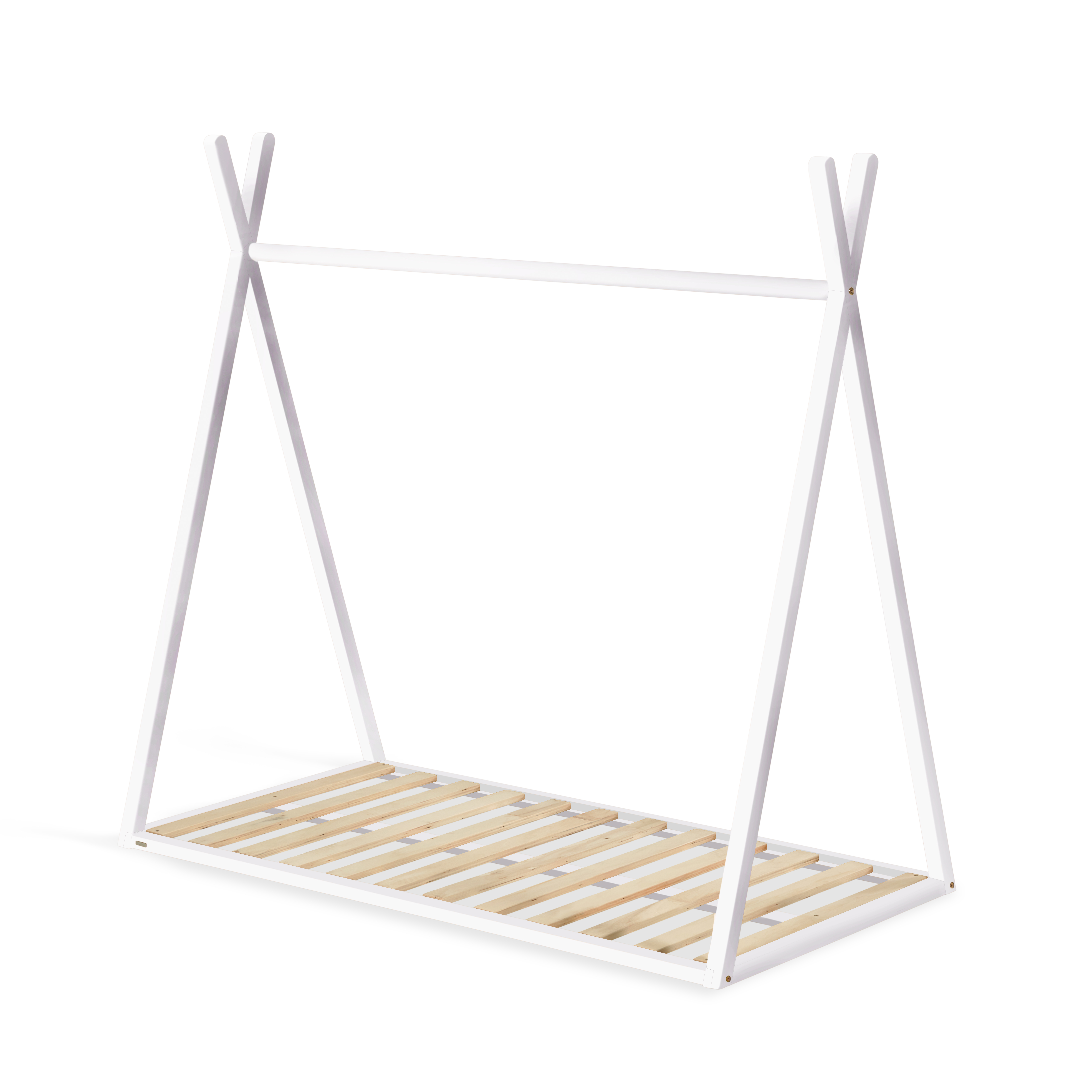 Kave Home Maralis Tipi Børneseng Hvid Bøgetræ  Til 70x140 Cm Madras