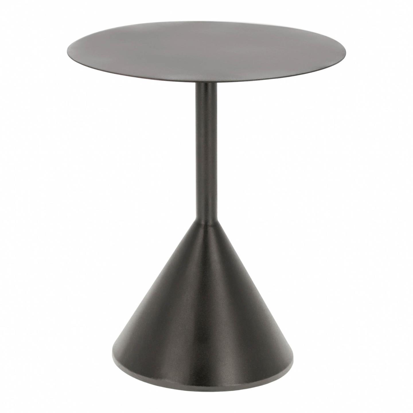 Kave Home Yinan Sidebord  Rund Sort Jern  ø48