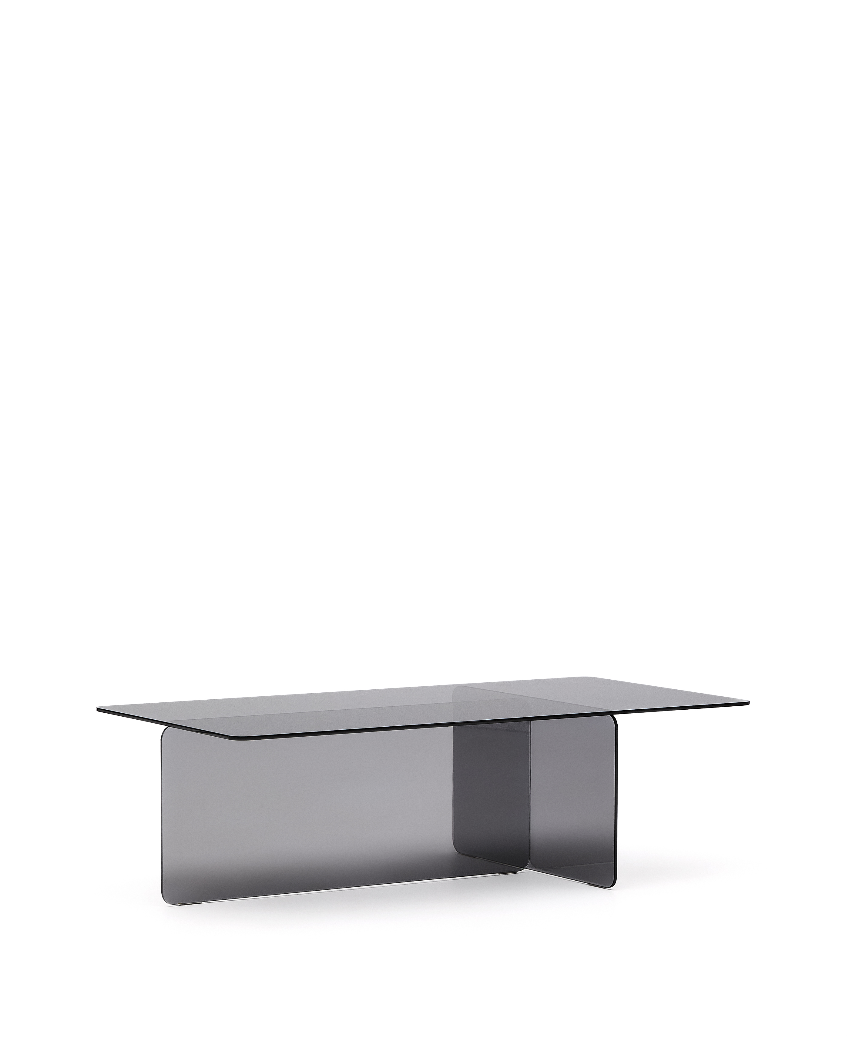 Kave Home Zaren Sofabord  Rektangulær Grå Hærdet Glas  120x60
