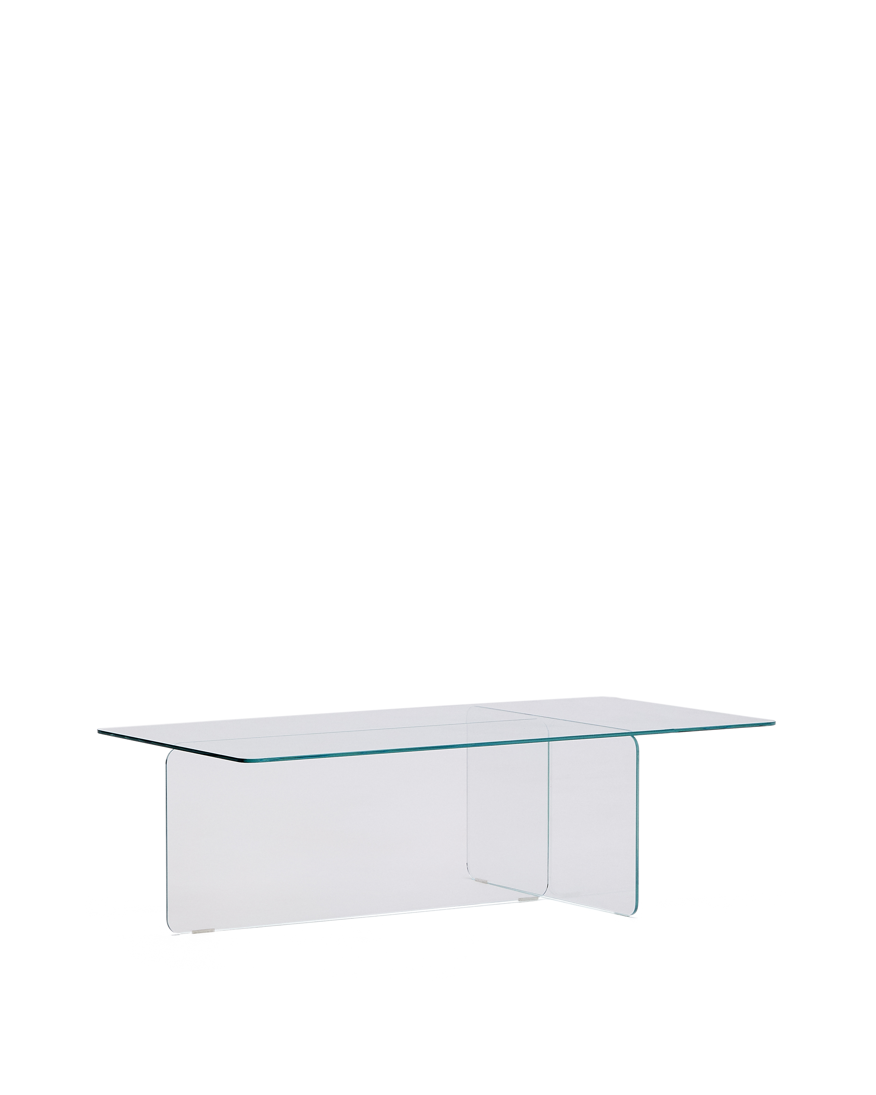 Kave Home Zaren Sofabord  Rektangulær Klar Hærdet Glas  120x60