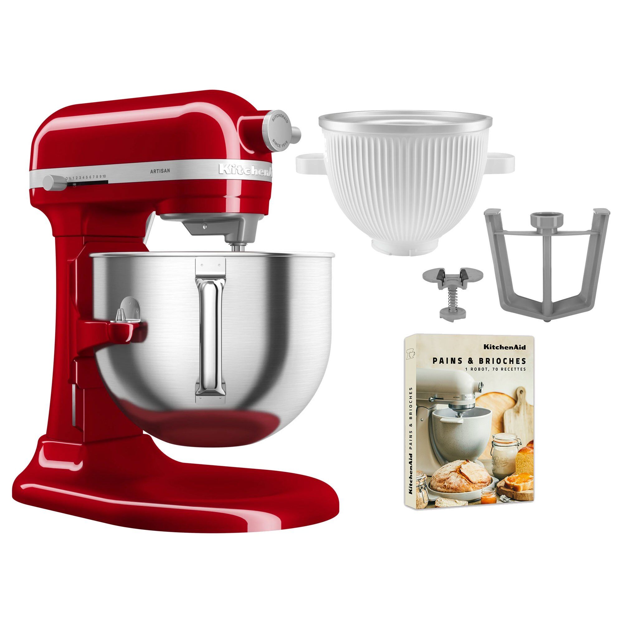 Kitchenaid Artisan 5ksm70shxe Køkkenmaskine Liter 5ksmicm Ice Cream Maker Red