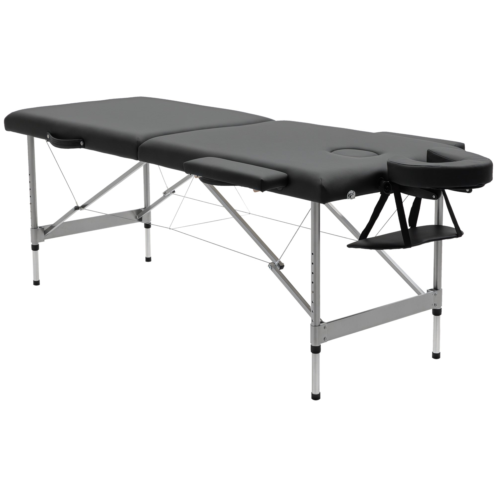 Klappelig Massagebrik Med Ansigtsåbning  Armlæn  Håndstøtter  Mobil Massagebrik  186 Cm   71 Cm   83 Cm