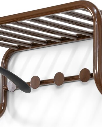 Knagerække   Hattehylde Spinder Design Retro Chokoladebrun Stål H24 8ã B72ã D35   Cm