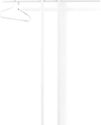 Knagerække Knagehylde Med Hattehylde Spinder Design Luno H160   B100   D30 Cm Hvid Pulverlakeret Stål