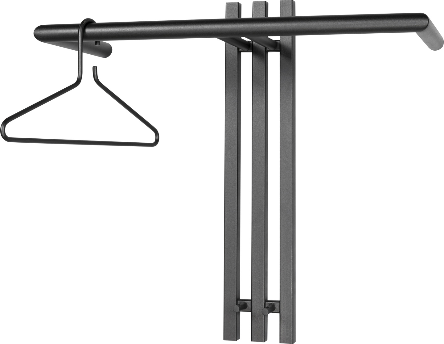 Knagerække Knageophæng Spinder Design Senza Sortlakeret Stål H63 5xb65xd28 Cm