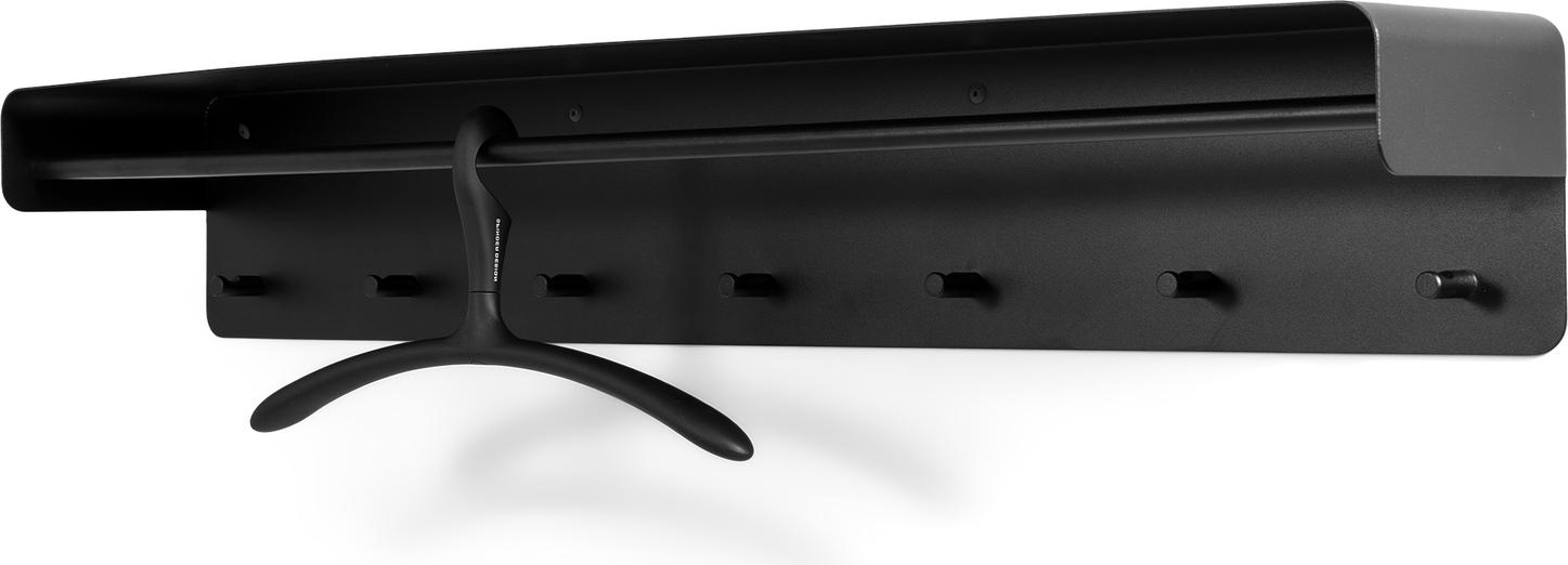 Knagerække Og Hattehylde Spinder Design Arcus 120  Sortlakeret Stål 118 Cm