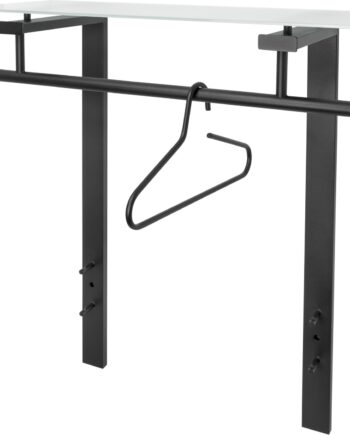 Knagerække Og Hattehylde Spinder Design Dutch Sort Stål Med Mælkehvidt Glas H90xb80xd33 Cm