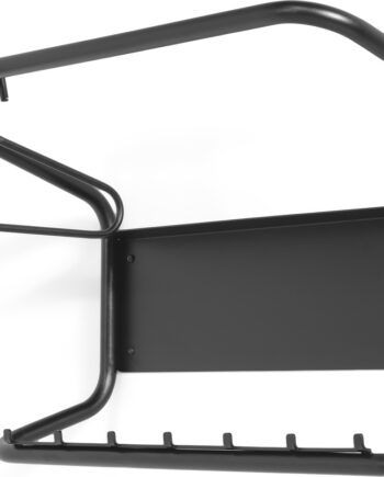 Knagerække Og Hattehylde Spinder Design Flux Sortlakeret Stål  H42ã B80ã D25 Cm