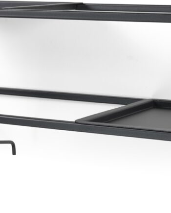 Knagerække Og Hattehylde Spinder Design Strato Stål Sort Minimalistisk Design 78ã 31 Cm