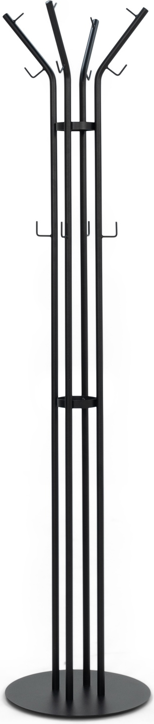Knagerække Spinder Design Charly Fritstående Pulverlakeret Sort Stål H170   ø40 Cm   Knager