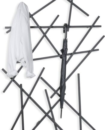 Knagerække Spinder Design Matches Vægophæng Sortlakeret Stål H184ã B100ã D15 Cm