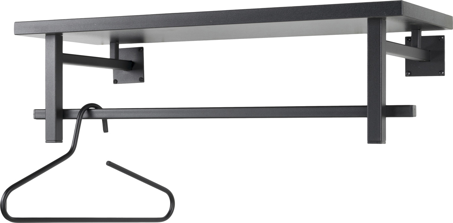 Knagerække Spinder Design Simplon Sortlakeret Stål Hattehylde Og Garderobestativ 76x29x23 Cm