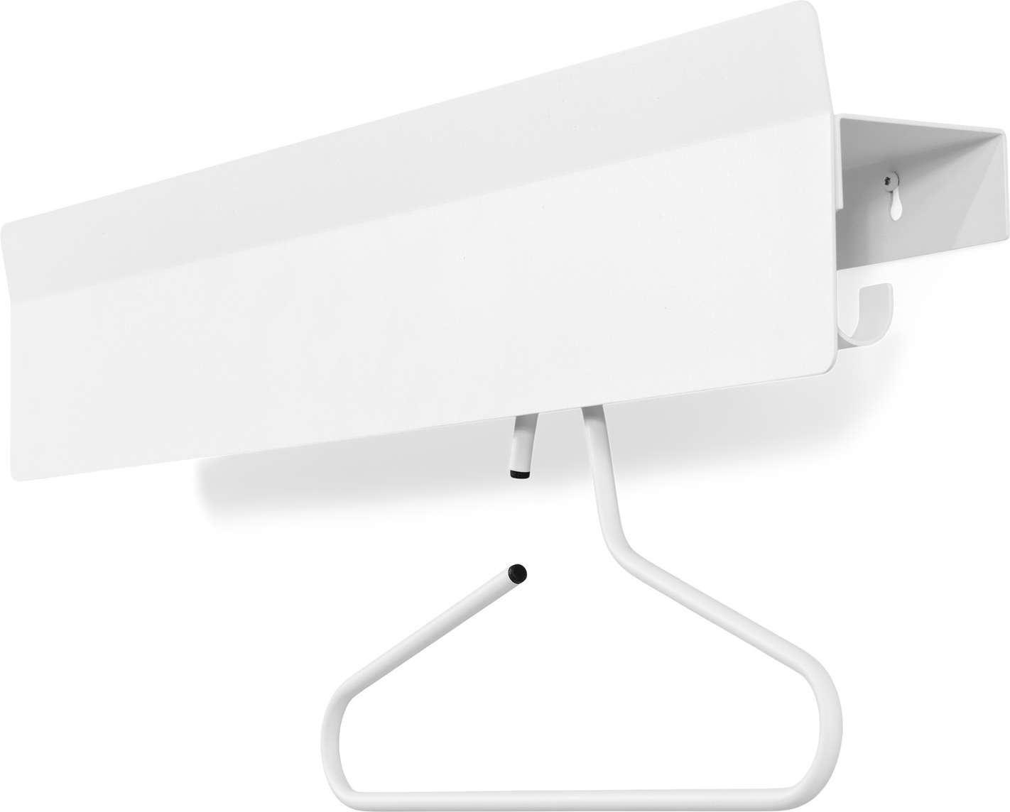 Knagerække Spinder Design Vigilo   Hvidlakeret Stål Med Skjult Hylde 16ã 77ã 10 Cm