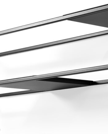 Knagerække   Væghylde Spinder Design Strato Sort Stål 118 Cm