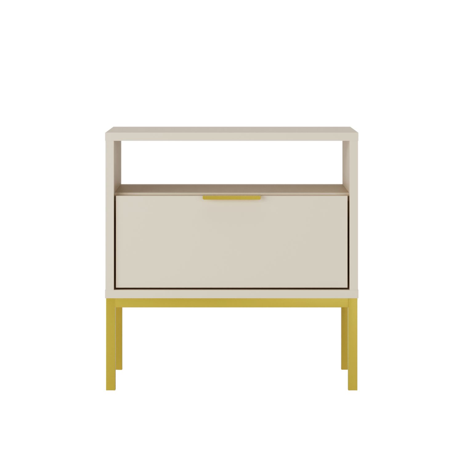 Kocot Austin Natbord       åben Hylde    Skuffe Cashmere Lamineret Spånplade Og Guld Stål  55x33