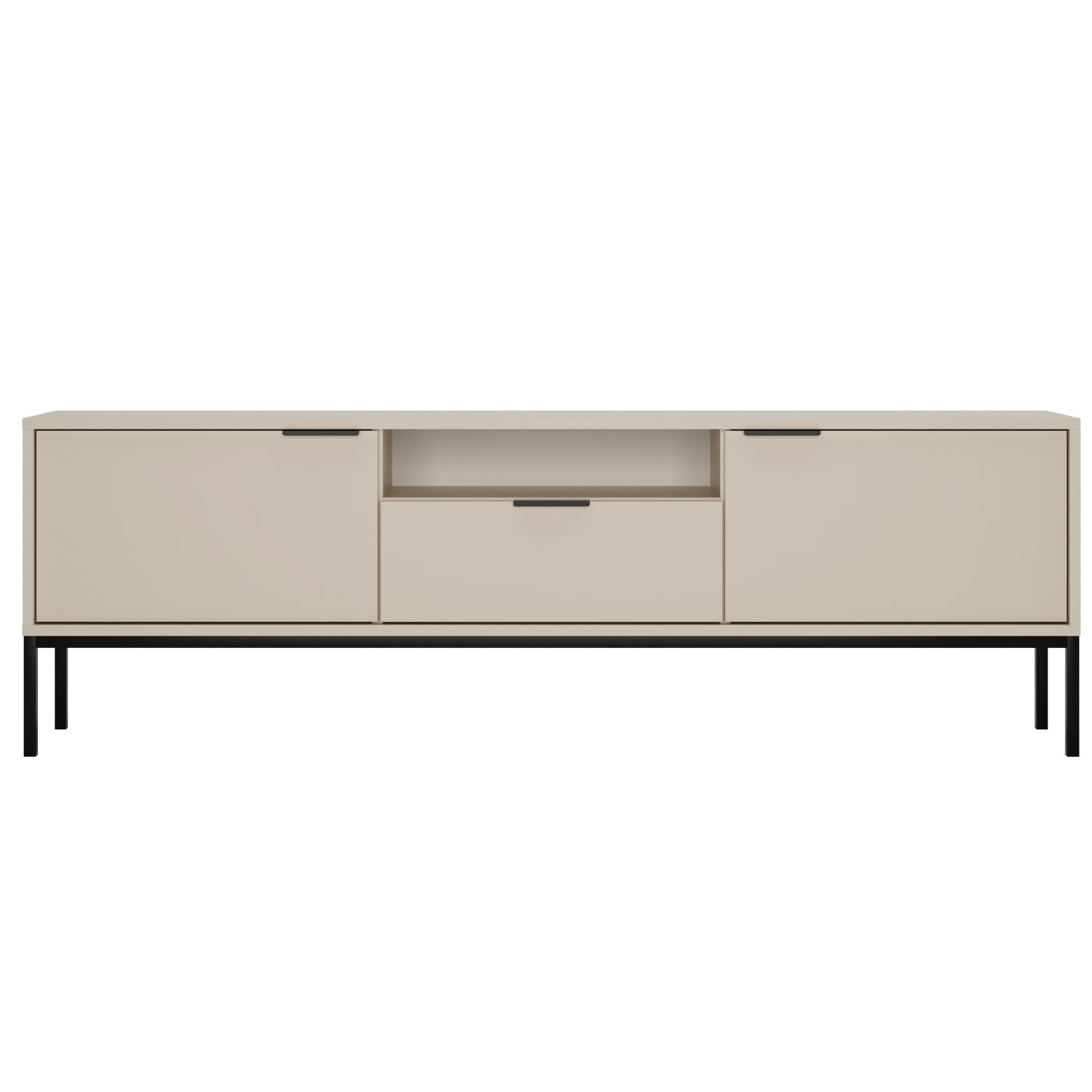Kocot Austin Tv-bord 175       Låger    Hylde    Skuffe Kashmir Laminat Og Sort Stål  175x33