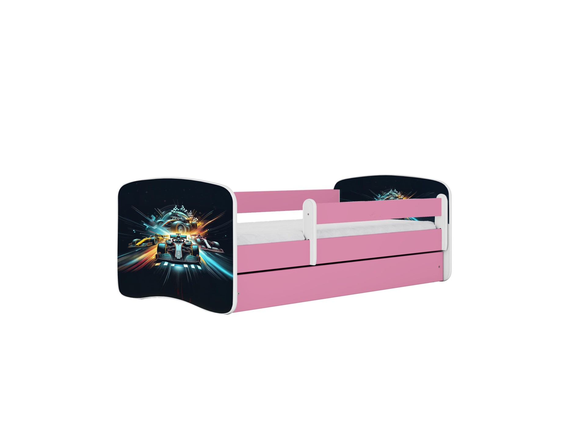 Kocot Kids Seng Babydreams Pink Race Med Skuffe Med Madras 180 80
