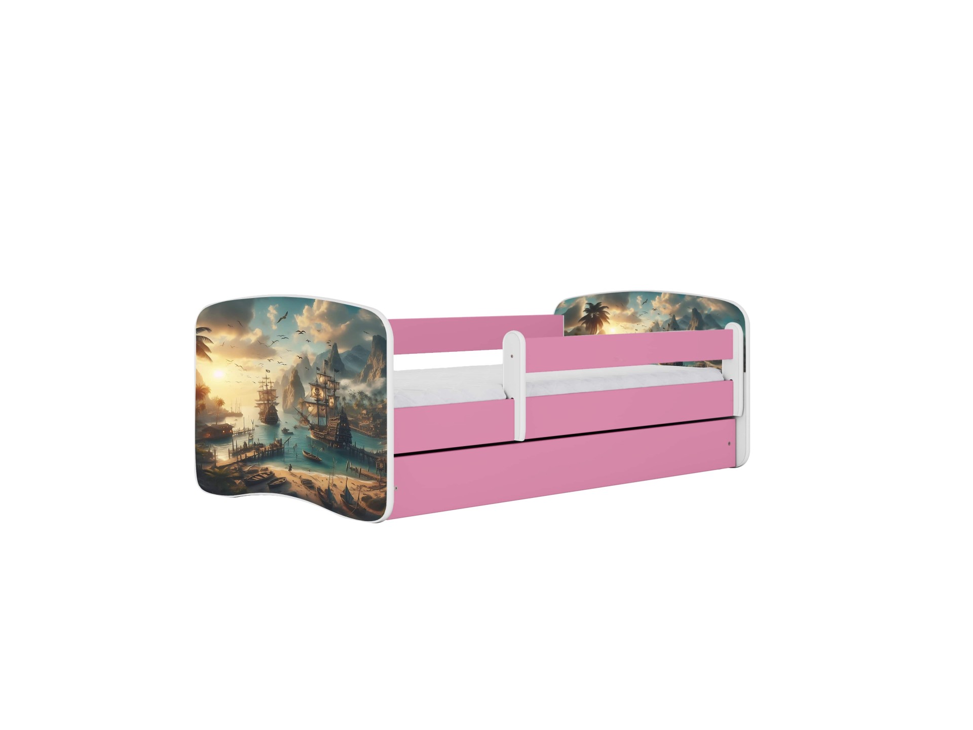 Kocot Kids Seng Babydreams Pink Skib Med Skuffe Med Madras 180 80