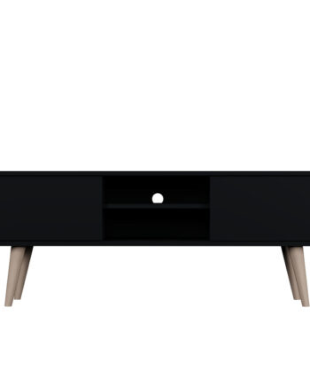 Kocot Rtv Toronto Tv-bord       Låger Og   Hylde Sort Finér Og Natur Bøgetræ  120x35