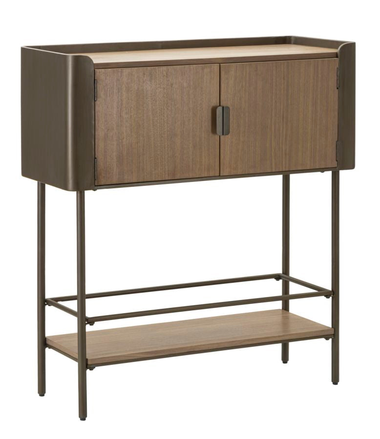 Kommode   Træ Og Jern   100x42x110 Cm