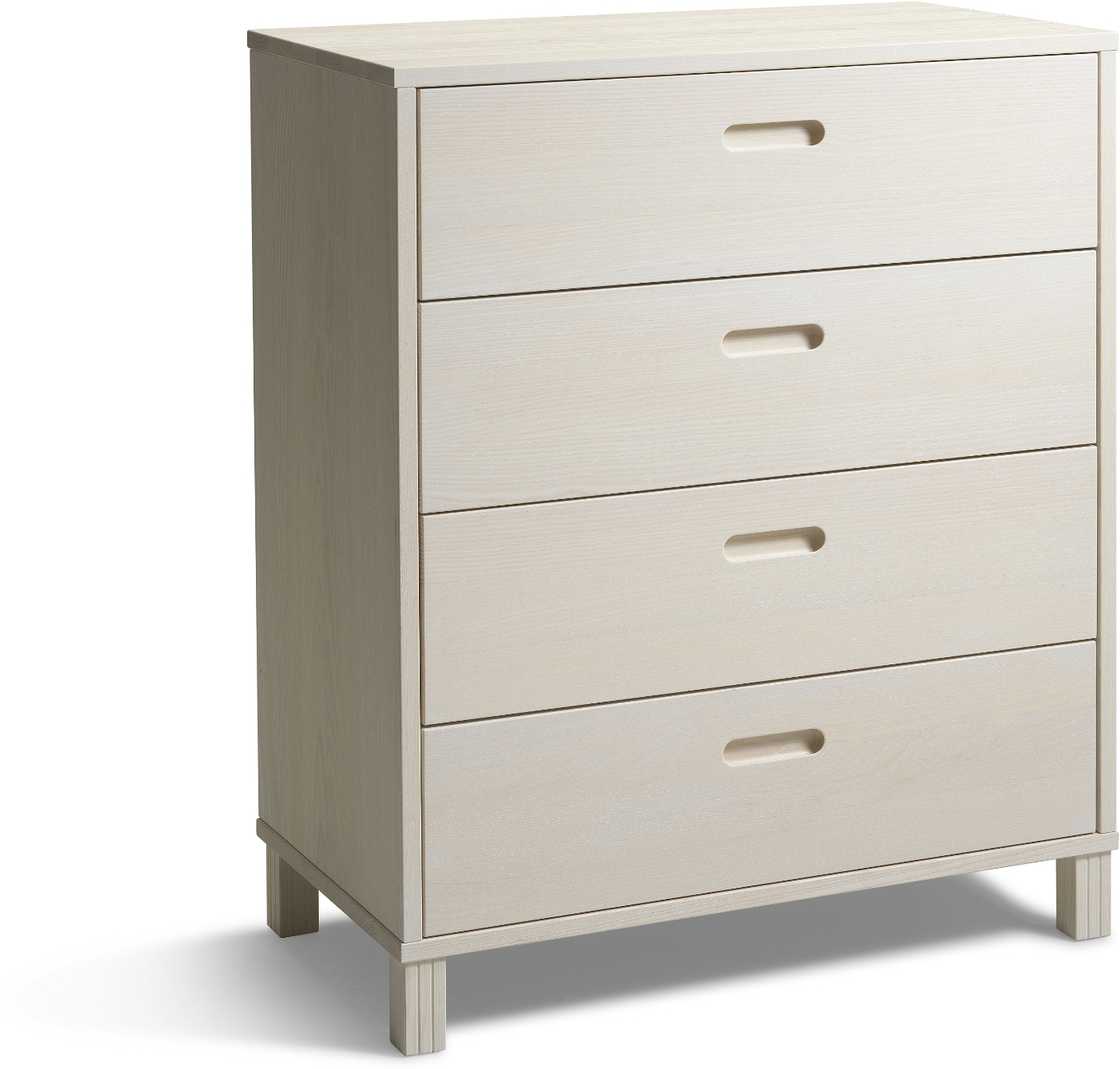 Kommode Oscarssons Möbel Leon Hvidolieret Massiv Ask Med Skuffer H93ã B75ã D40 Cm