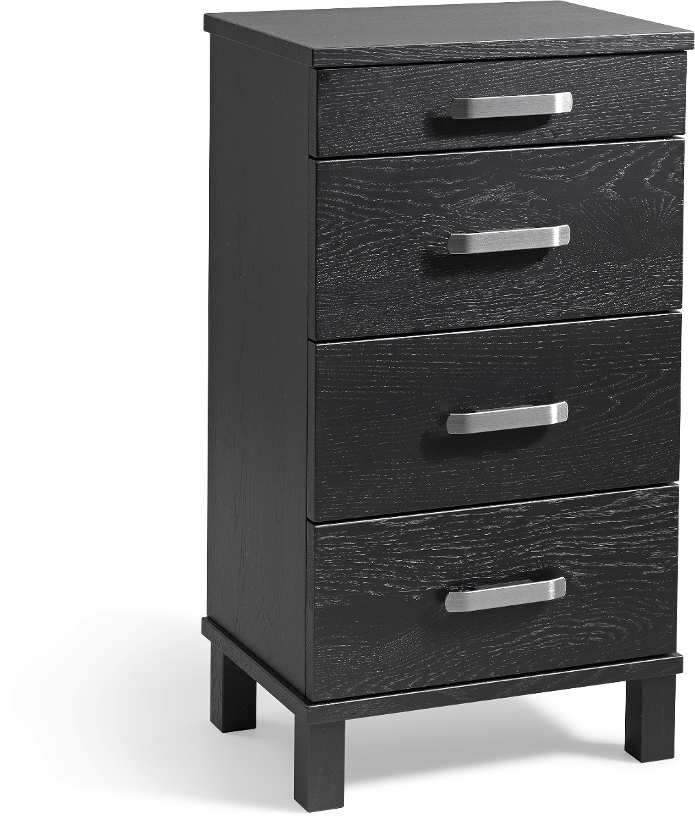 Kommode Oscarssons Möbel Nadja Massiv Sortbejdset Egetræ Skuffer H75ã B40ã D31 Cm