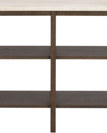 Konsolbord Rowico Orwel   Massivt Italiensk Travertin Og Fsc-eg 140x40x75 Cm
