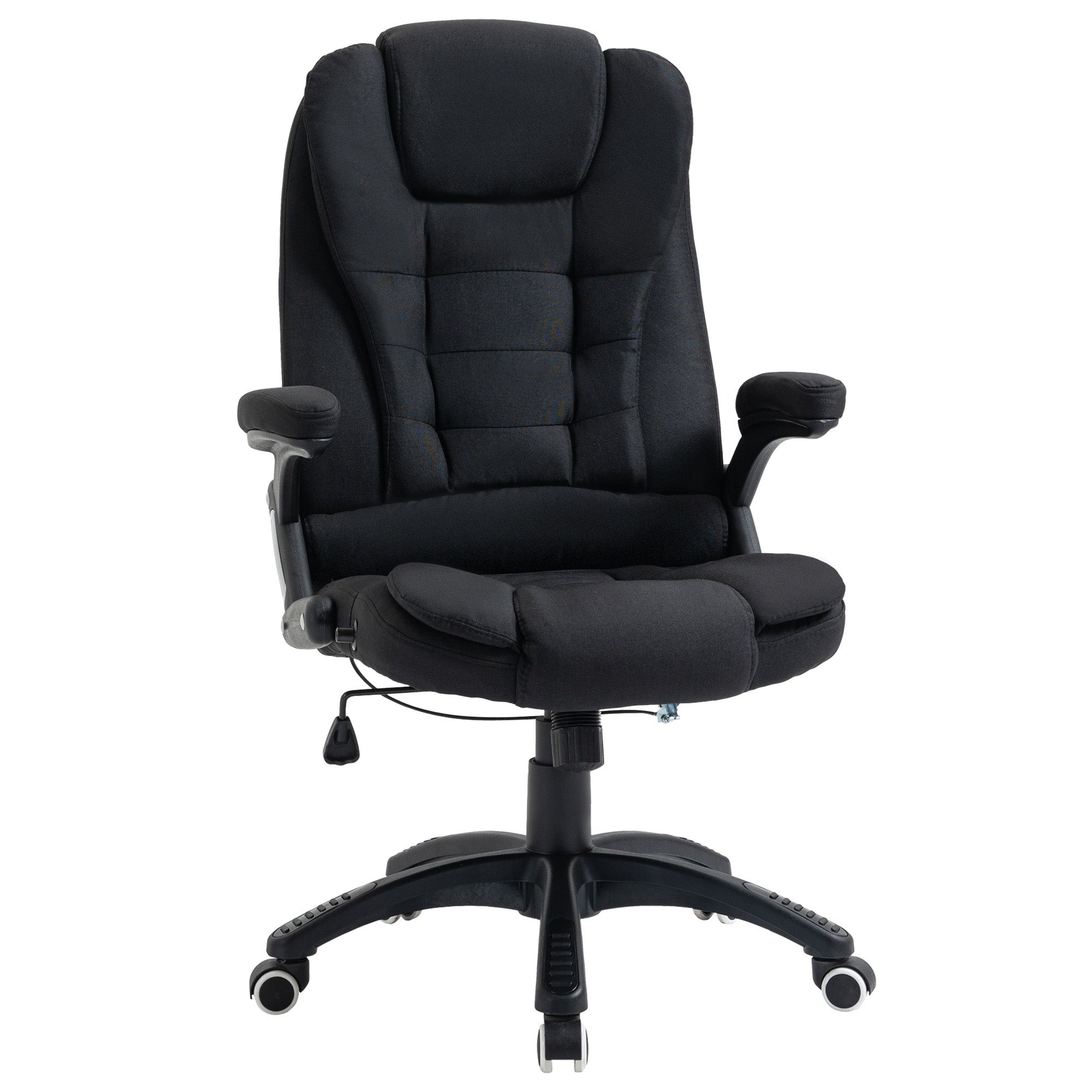 Kontorstol Computerstol Afslappet Liggende Højdejusterbar Skrivebordsstol Ergonomisk 360â  Skumplast-plastik Linnedlignende Polyester Sort 65   72   100-120 Cm