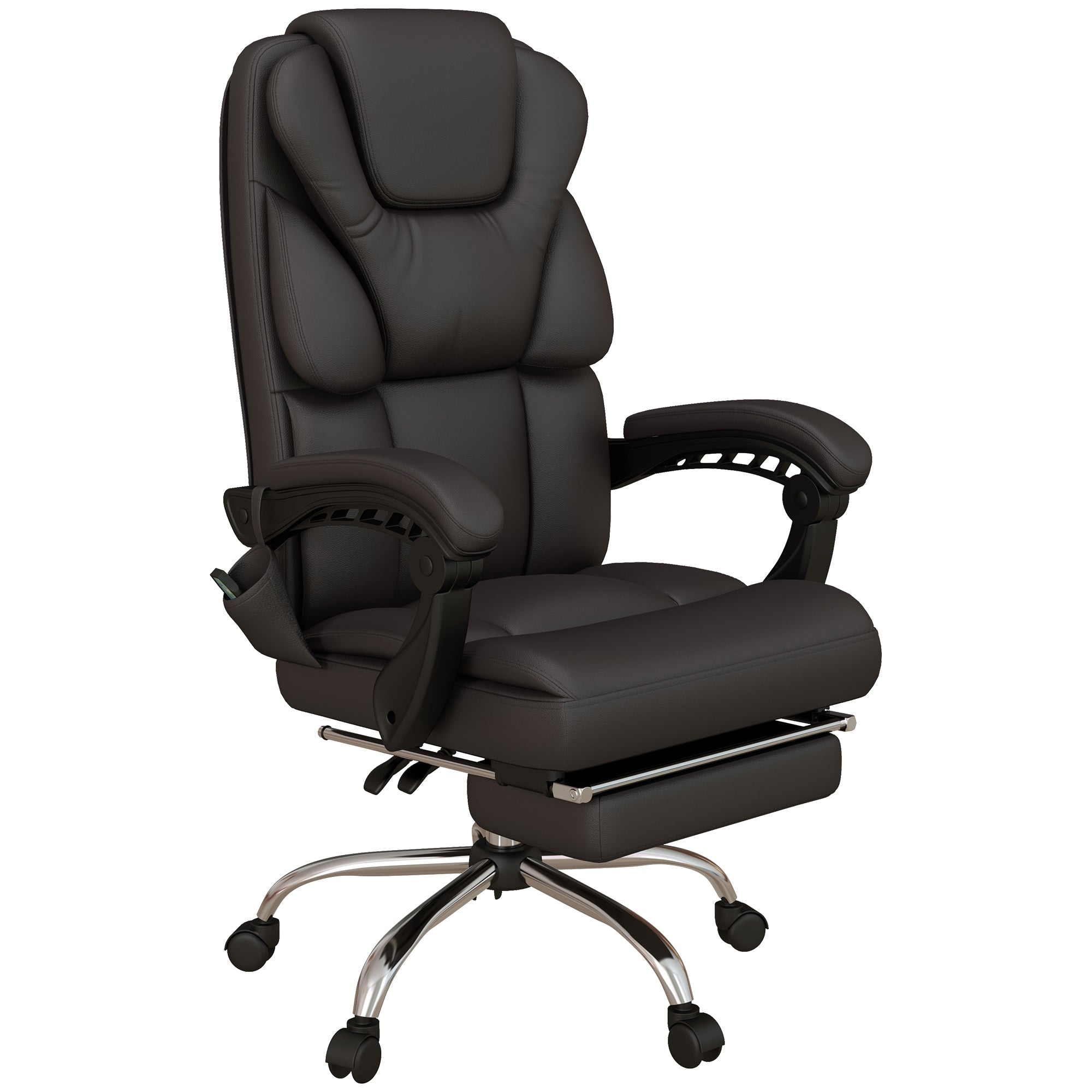 Kontorstol Med Massagefunktion  Ergonomisk  Lænestol  63x57x118  Brun