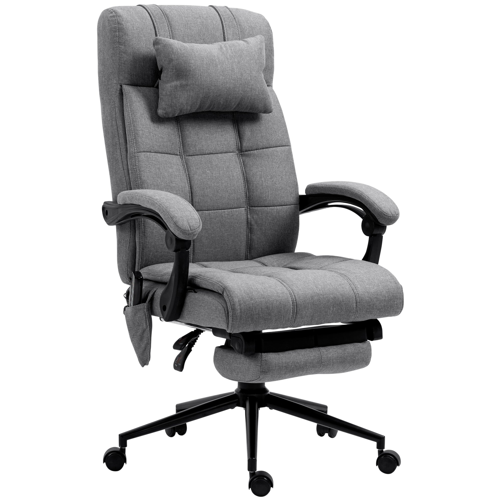 Kontorstol Med Massagefunktion  Ergonomisk  66x76x112-120cm  Grå