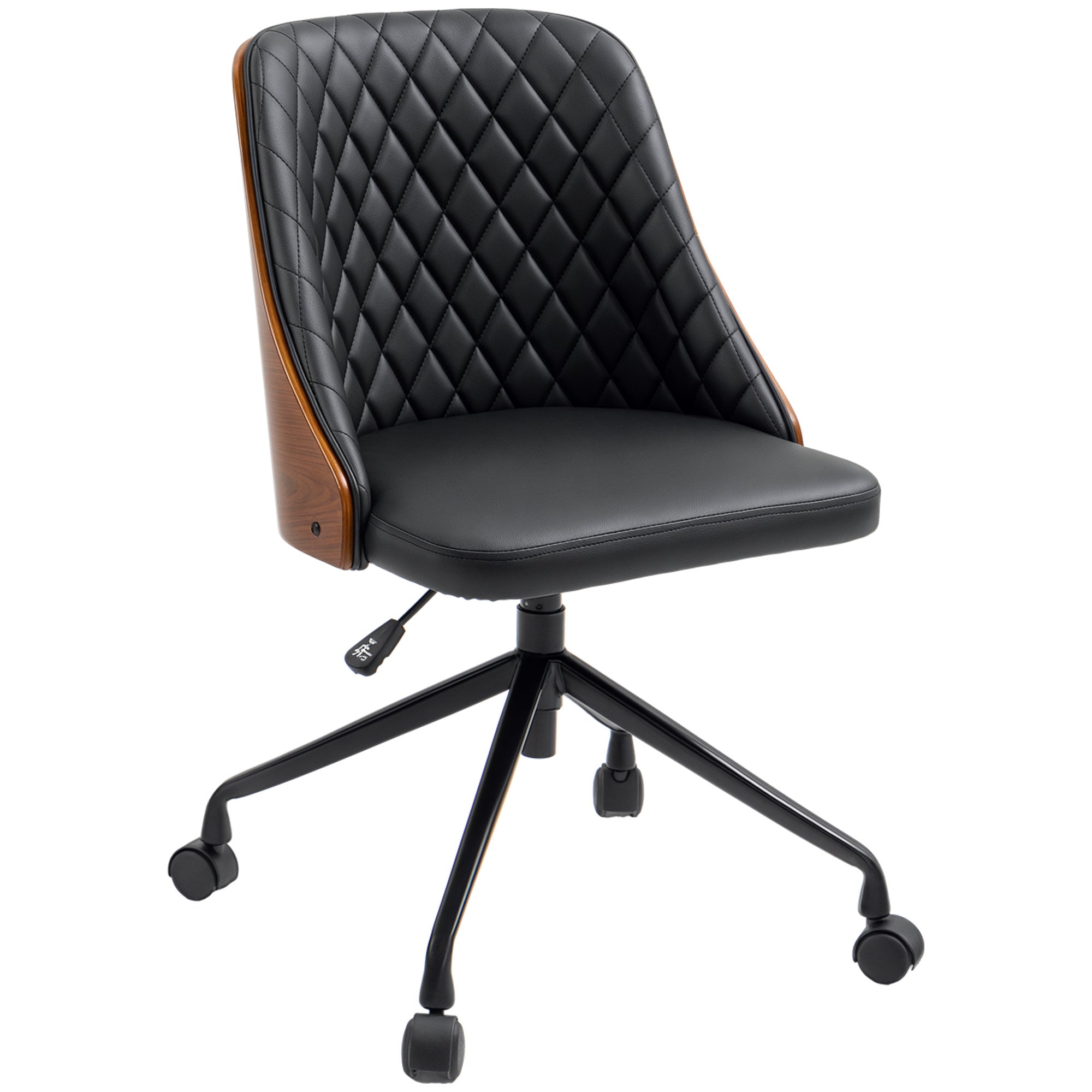 Kontorstol  Skrivebordsstol  Drejestol  Hjemmekontorstol  Højdejusterbar  Ergonomisk  360â  Drejelige Hjul  Pu-skum  Sort  48     54     81-87 Cm