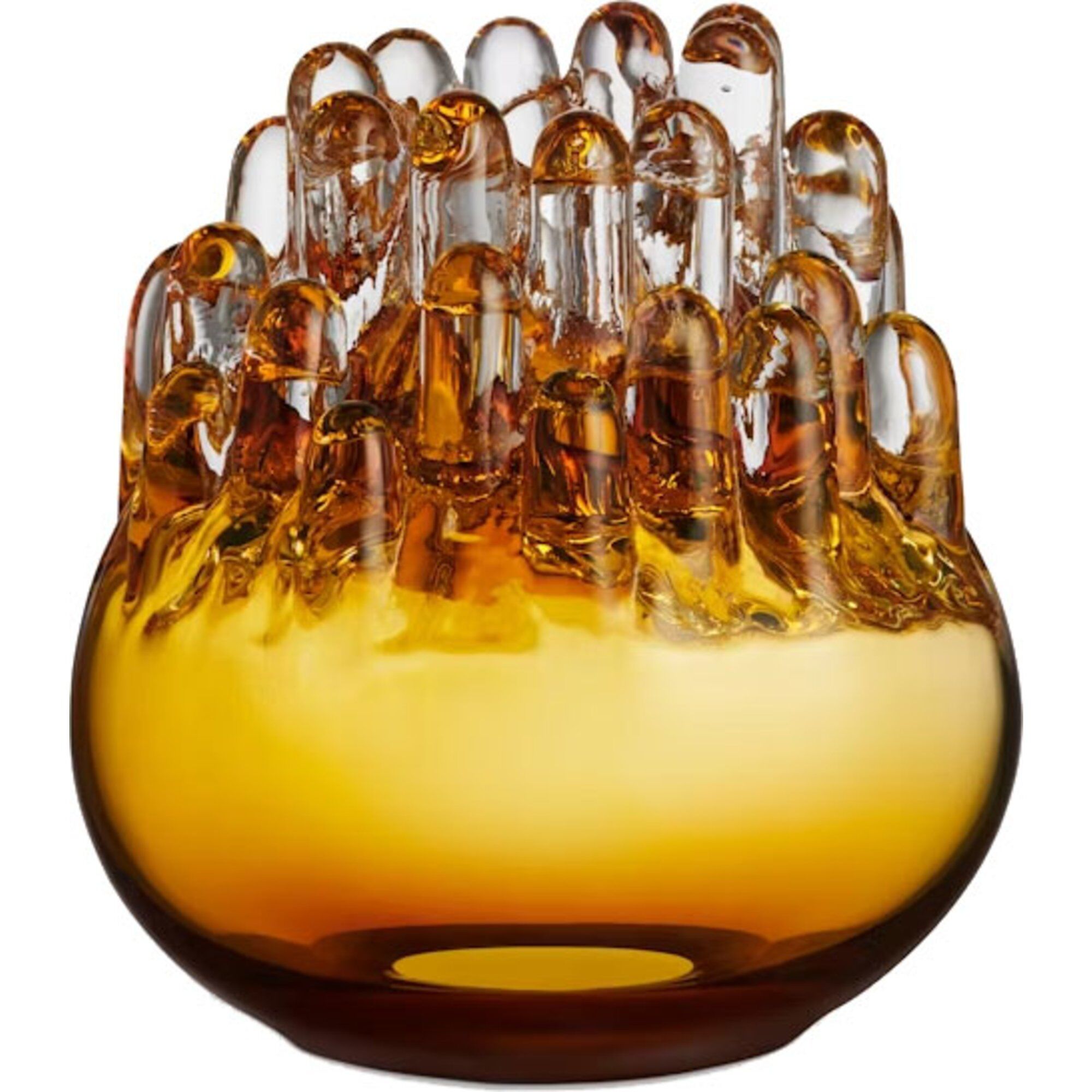 Kosta Boda Polar Lyslygte 20 Cm  Amber