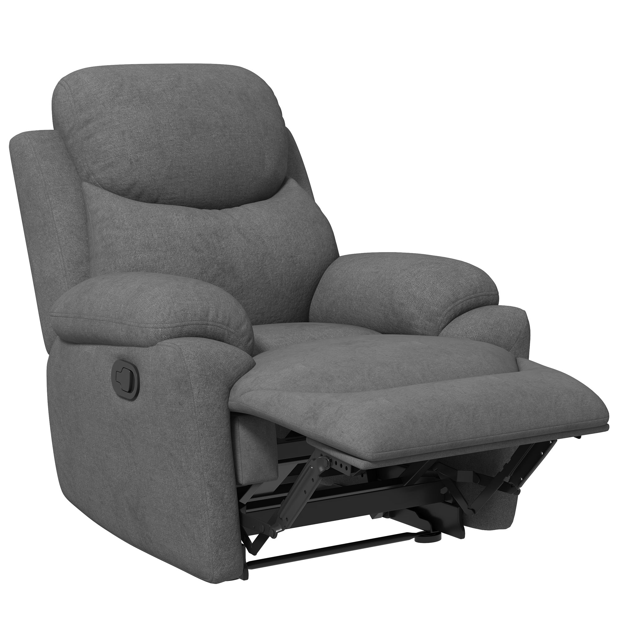 Lænestol Tv-stol  Lænefunktion Hørlook  93 Cm   88 Cm   102 Cm  Grå