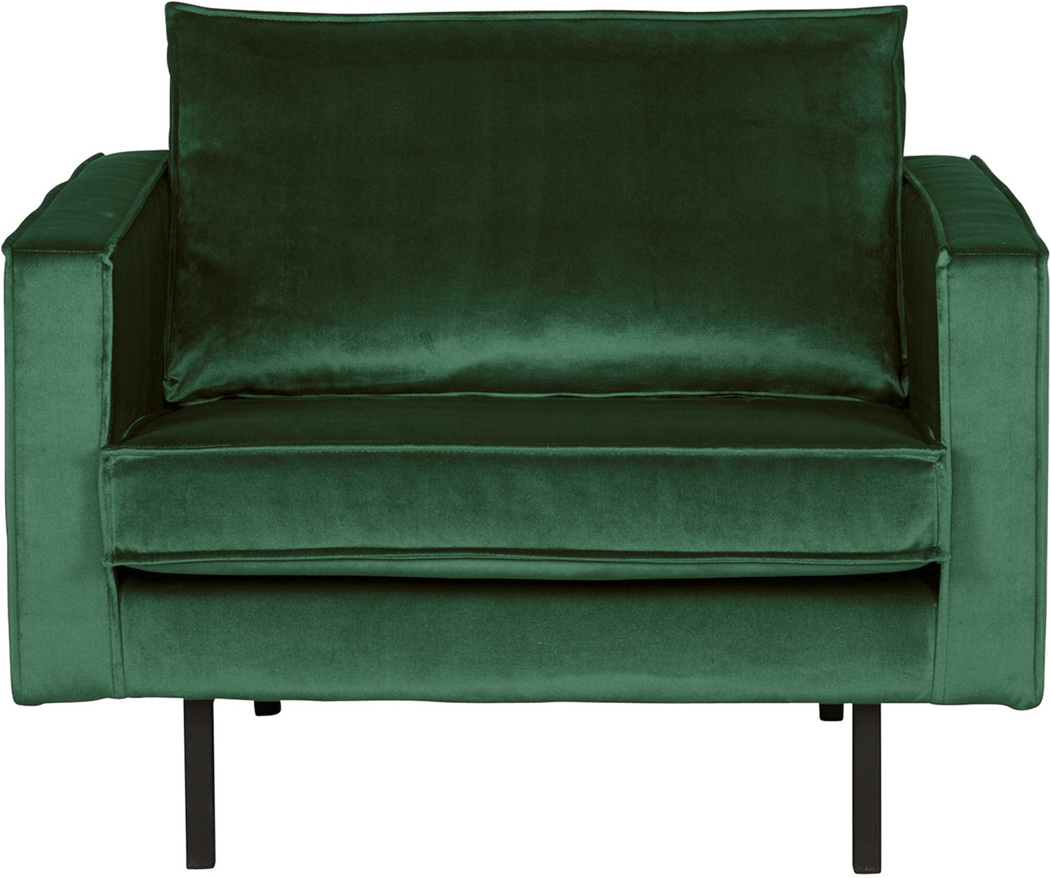Lænestol Woood Rodeo Skovgrøn Velour H85xb105xd86 Cm Rummelig Løse Hynder