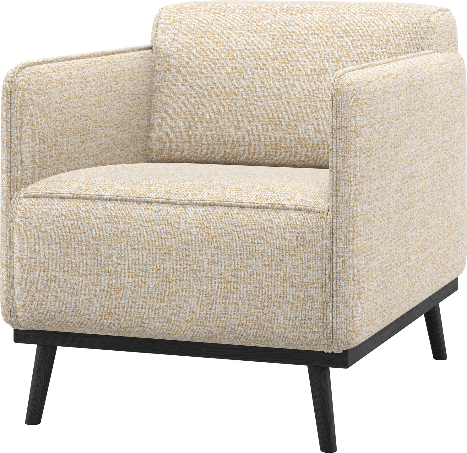 Lænestol Woood Statement Beige Melange Stof 100 Polyester H77xb72xd93 Cm