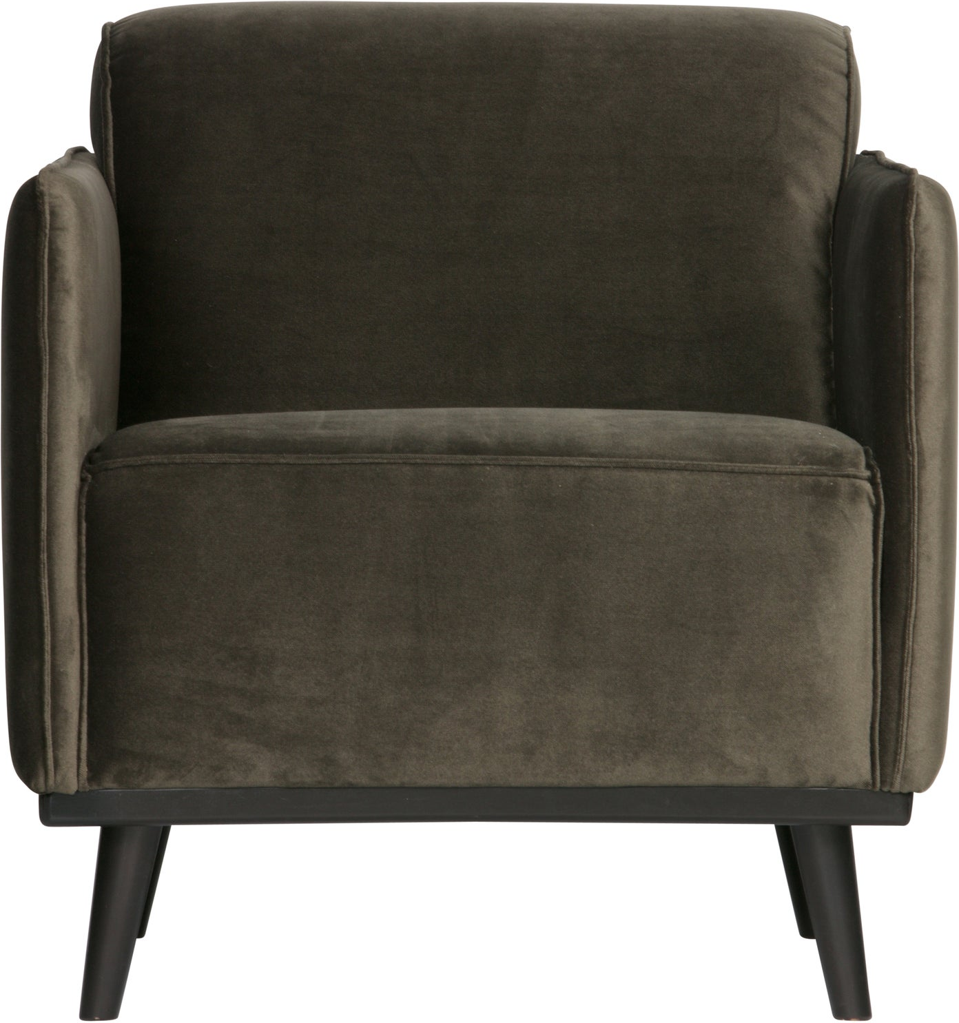 Lænestol Woood Statement Grøn Velour Bonell-fjederkerne Zigzagfjedre H77ã B72ã D93 Cm