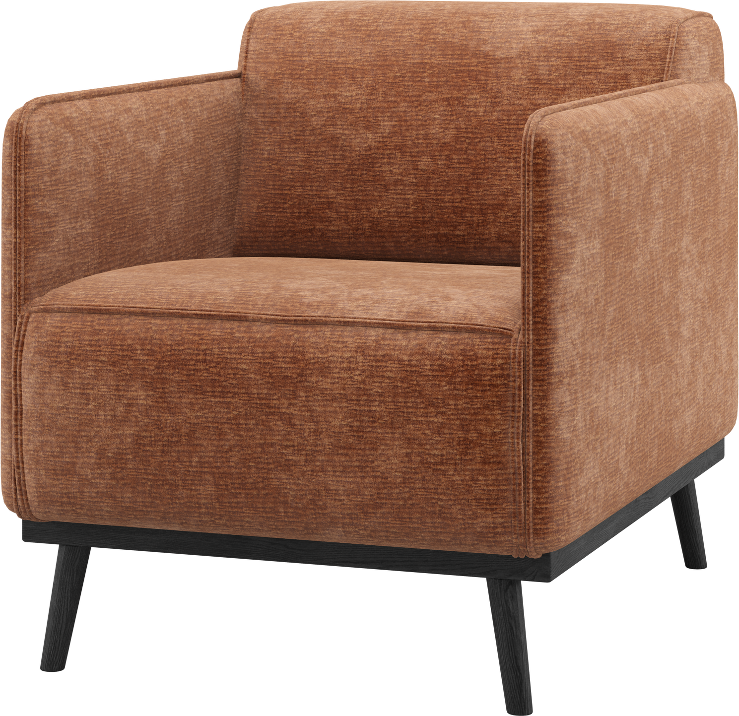 Lænestol Woood Statement Orange Chenillevelour 100 Polyester H77xb72xd93 Cm