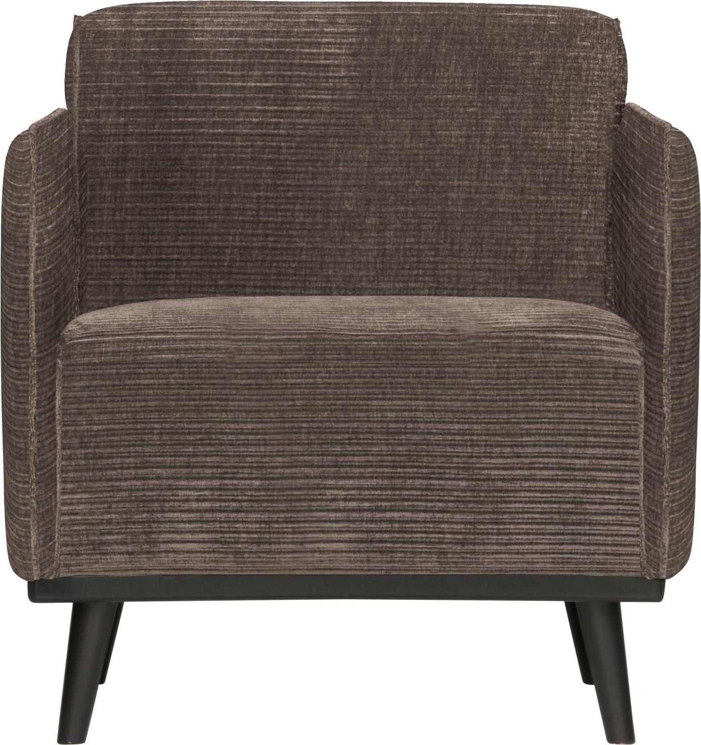 Lænestol Woood Statement Taupe Vævet Jacquard Rib Fløjlsagtig Overflade Bonell-fjedre 77ã 72ã 93 Cm