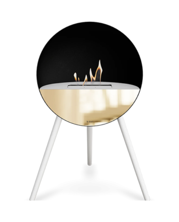Le Feu Eye Bioethanolpejs   Sort Hvide Ben Hvid Top Rose Gold Front  : Erling Christensen Møbler