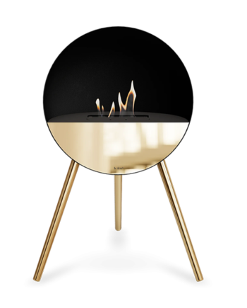 Le Feu Eye Bioethanolpejs   Sort Rose Gold Ben Sort Top Rose Gold Front  : Erling Christensen Møbler